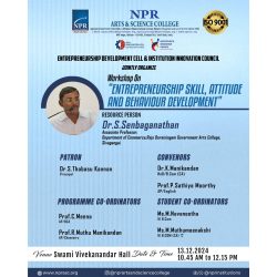 Workshop on Entrepreneurship Skill, Attitude and Behavior Development Workshop on Entrepreneurship Skill, Attitude and Behavior Development