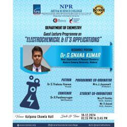 Guest Lecture on Electrochemical & it’s Applications Guest Lecture on Electrochemical & it’s Applications
