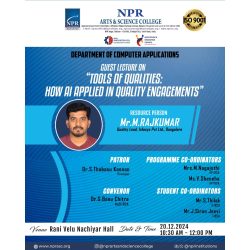 Guest Lecture on Tools of Qualities: How AI Applied in Quality Management Guest Lecture on Tools of Qualities: How AI Applied in Quality Management