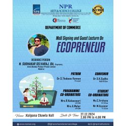 MoU Signing Ceremony and Guest Lecture on Ecopreneur MoU Signing Ceremony and Guest Lecture on Ecopreneur