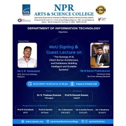 MoU Signing Ceremony and Guest Lecture on The Synergy of Al, Client-Server Architecture, and Databases: Building Intelligent and Scalable Systems MoU Signing Ceremony and Guest Lecture on The Synergy of Al, Client-Server Architecture, and Databases: Building Intelligent and Scalable Systems